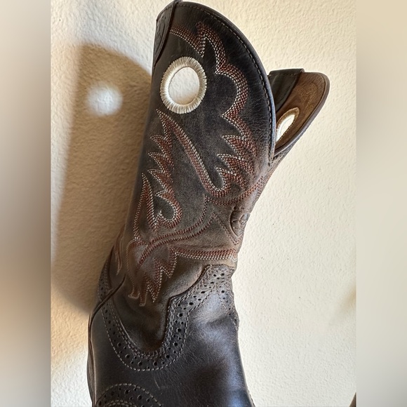 Ariat Men’s/Women's Size 8.5c wide width Round Toe Brown Leather Western Boots - Picture 7 of 13